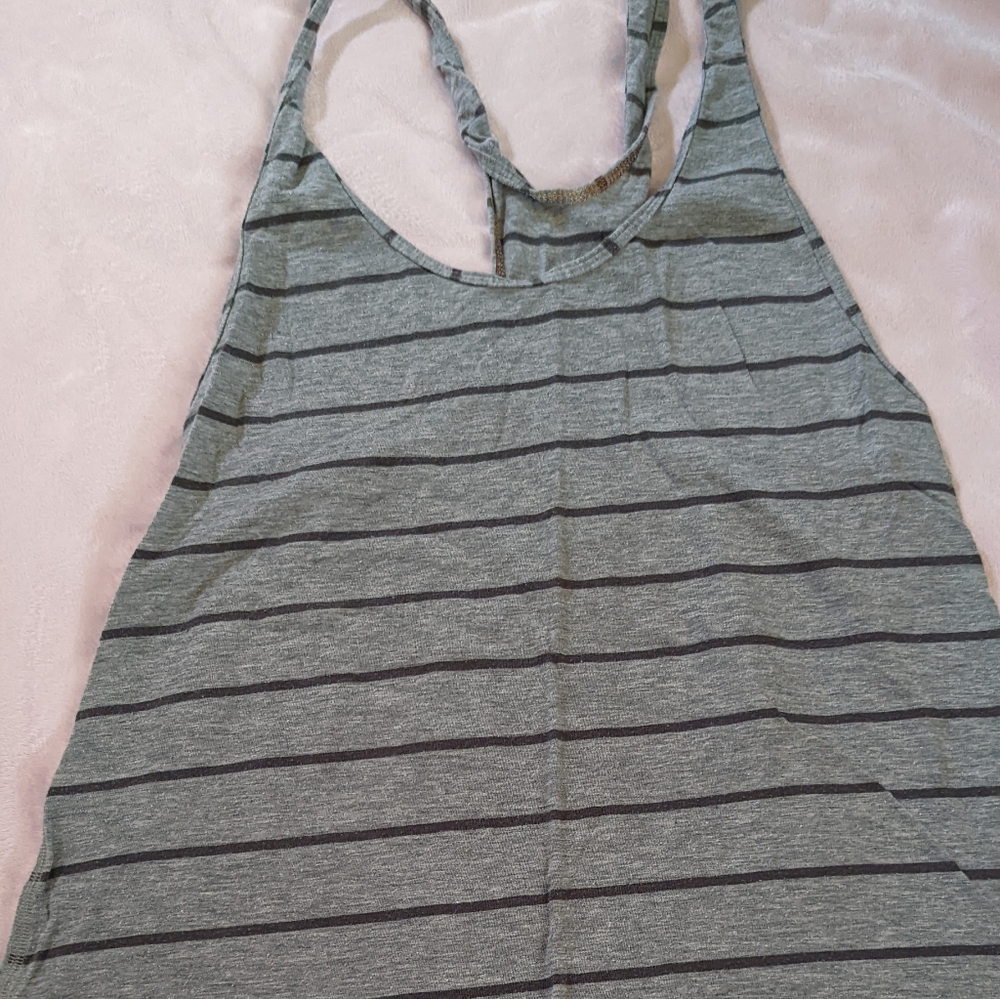 Lululemon striped tank top grey